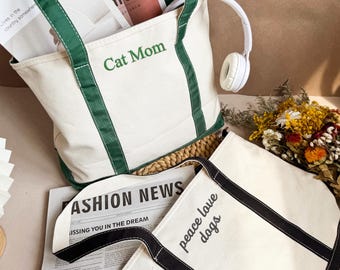 Bestickte Canvas Tasche Boot, Bachelorette Geschenk