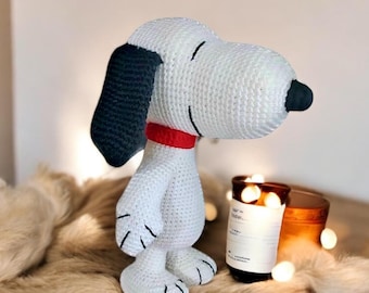 Snooped Dog Crochet Pattern Pdf, Snooped Beagle Puppy Amigurumi, Crochet Animals Lovey Gift İdea