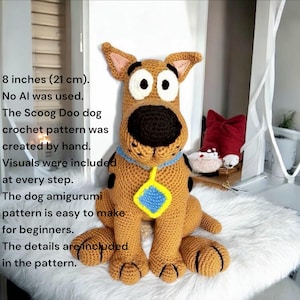 Scoog Doo Crochet Pattern for Beginners, Easy Amigurumi Animals Dog Toys (PDF Pattern)