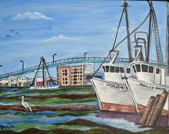 Shrimp Boats at Low Tide - FMB