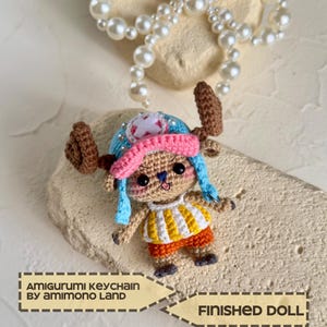 Tony Tony Chopper (Reindeer) Amigurumi Keychain Charms inspired by One Piece, Cute Handmade Doll, Gift Idea used for Bag Accessories