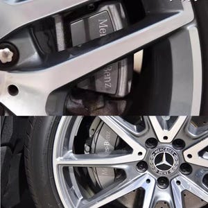 Brake Caliper Sticker White UV Decal For Mercedes Benz W176 W205 W212 W222 W207  E63 C63 GLS63