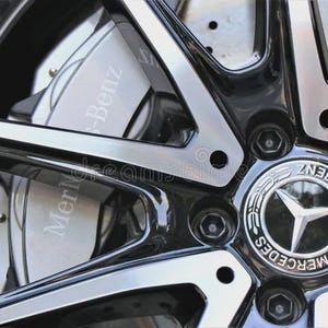 Mercedes-Benz remklauwsticker, witte UV-sticker