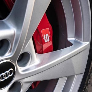 Brake Caliper Sticker White UV S Decal Badge For Audi A3 A4 S4 A5 S5 A6 A7 Q3 Q5