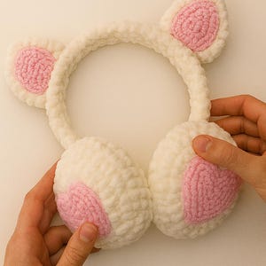 Crochet Winter Cat Ear pattern pdf, Crochet Christmas Beanie Tutorial, DIY Holiday Home Decor