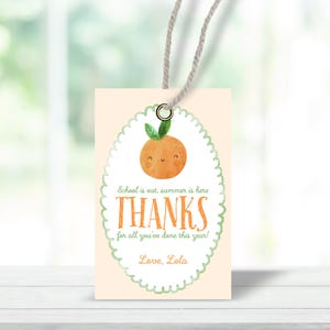 Editable Teacher Appreciation Gift Tags | Thank You Tag | End Of School Year | Editable and Printable Canva Template | Digital Download