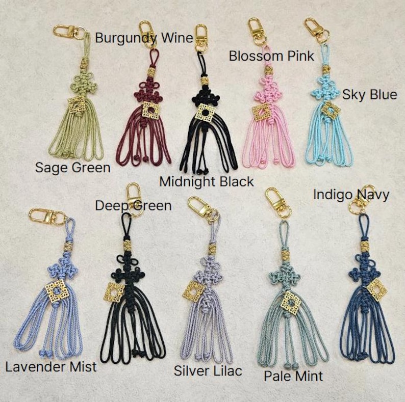 Lucky Norigae Accessory / Korean Knot Keychain - Etsy