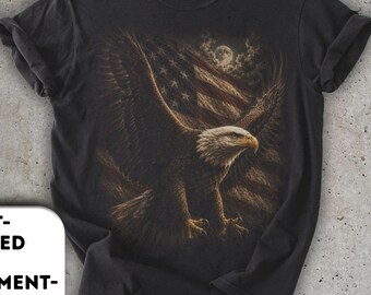 Vintage Eagle USA Graphic Tee, Comfort Colors 1717, America 250th Patriotic Shirt