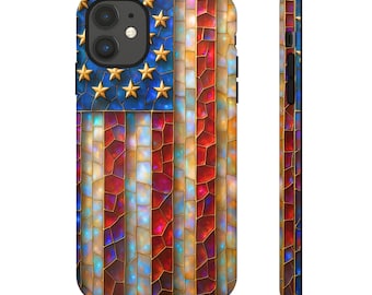 Glasmalerei-Flagge für das iPhone: USA Art