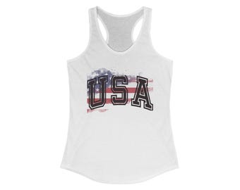 America 250 Anniversary, USA Racerback Tank Top, Patriotic Apparel