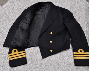 Antique British WW2 White Cotton Military Jacket by Gieves Ltd 