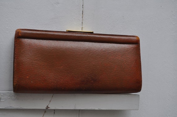 1950s leather clutch