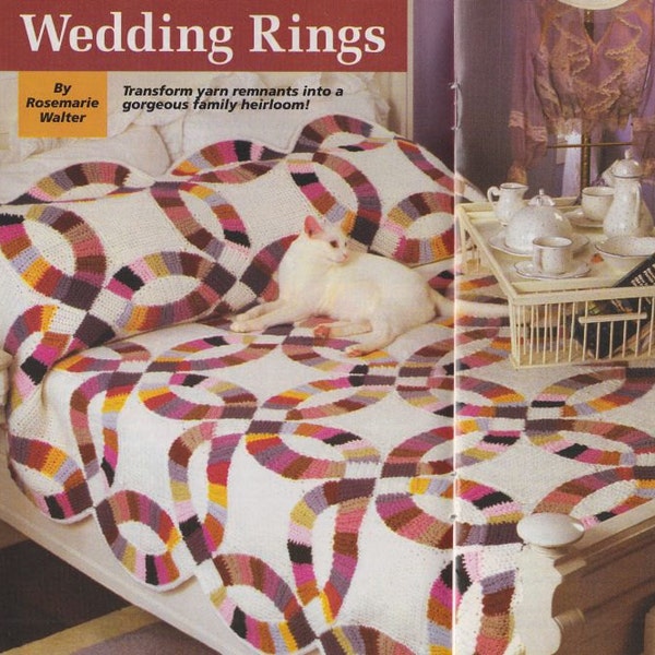 Wedding Rings Afghan Crochet Pattern - Quilt Crochet Afghan