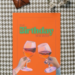 Summer Birthday Invitation Template Canva | A6 Printable & Smartphone Evite | Editable Digital Download Party Invite