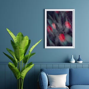 Kunstfotografie impressionistisches kleines Bild rot künstlerischer Fotodruck Geschenk mini fineart minikunst a6 print personalisiert