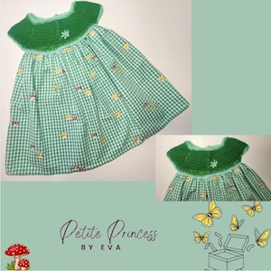 Handmade Crochet Yoke Dress for Girls
