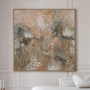 Printable Abstract Floral Art Print, Native Australian Gum Leaf, Flora Wall Art, Botanical Wildflower, Painting Digital Download
