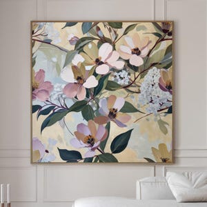 Printable Abstract Floral Art Print, Native Australian Gum Leaf, Flora Wall Art, Botanical Wildflower, Painting Digital Download