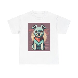 Adorable Dog Design Unisex Heavy Cotton Tee, Pet Lover Gift, Casual Wear, Animal Lover Shirt, Gift for Dog Owners, Cute Graphic Tee
