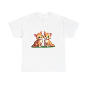 Cute Cartoon Cats Unisex T-Shirt, Adorable Kitty Tee, Cat Lover Gift, Funny Animal Shirt, Casual Everyday Wear