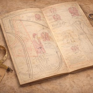 Vintage Girl Jacket & Vest Pattern – Retro Japone Sleeve (A0 PDF)