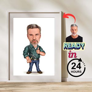 Custom Plumber Gift, Pipe Fitter Gift, Plumber Caricature Gift, Plumber Cartoon, Gift for Trade School Grad Plumber
