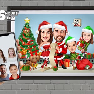Christmas Caricature Romantic Christmas Caricature | Order Christmas Caricature Caricature Halloween Caricature Creature