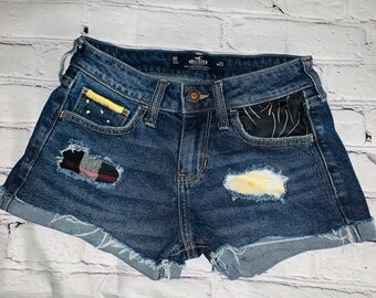 Embroidered Jean Shorts - Etsy