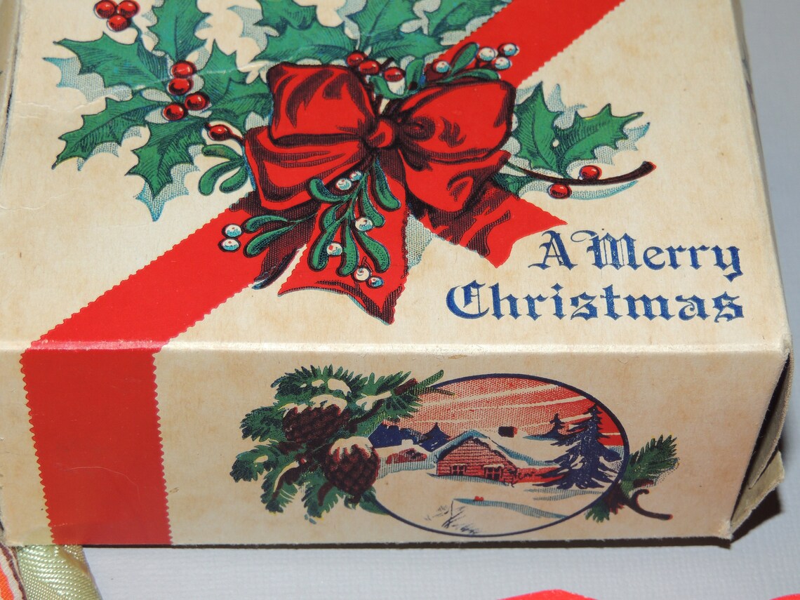 1940s Girls Christmas Gift Box From a Local Bank Etsy