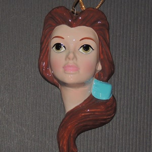 Belle Porcelain Ornament, Walt Disney Co &quot;Beauty and the Beast&quot;, Schmid 1991