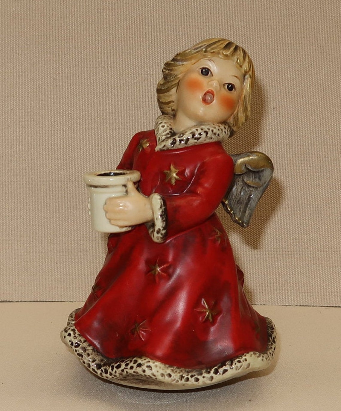 1966 GOEBEL West Germany Christmas Angel Music Box with Candle Etsy