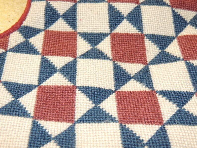Needlepoint Country Quilt Pattern Christmas Stocking