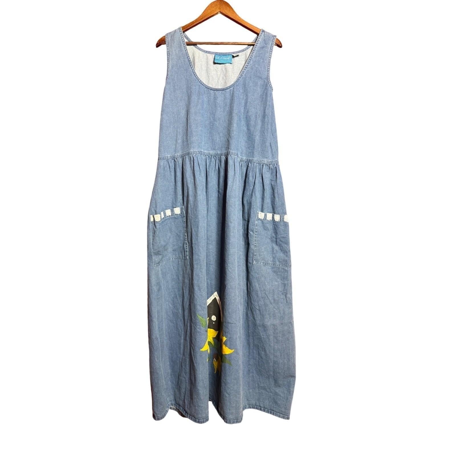 white christmas dresses Girls Long Sleeve Ruffled Sunflower Leopard Print Denim Dress main image 1