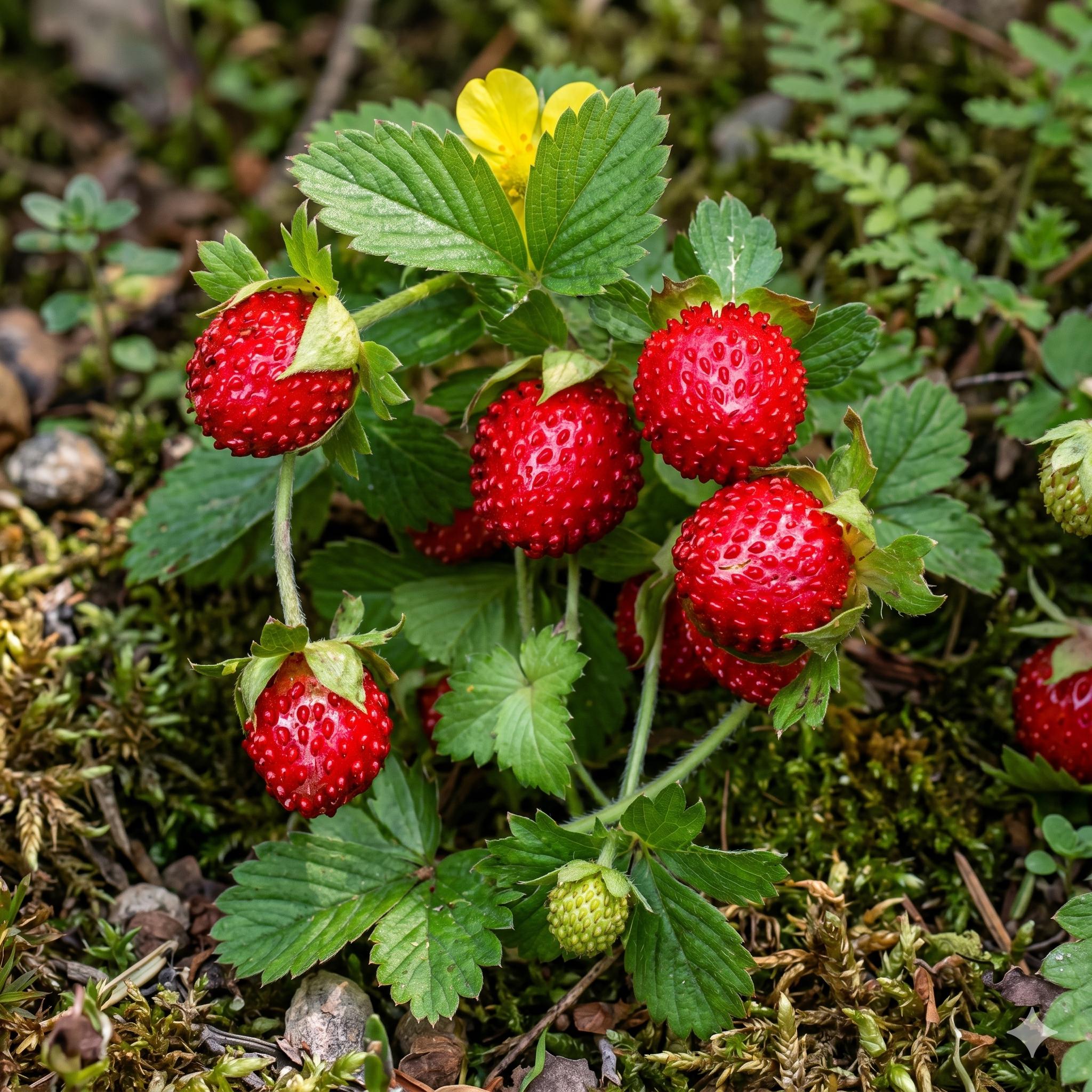 Indian Strawberry Seeds - 100 Seeds - Duchesnea Indica Tuttifrutti Groundcover Plant