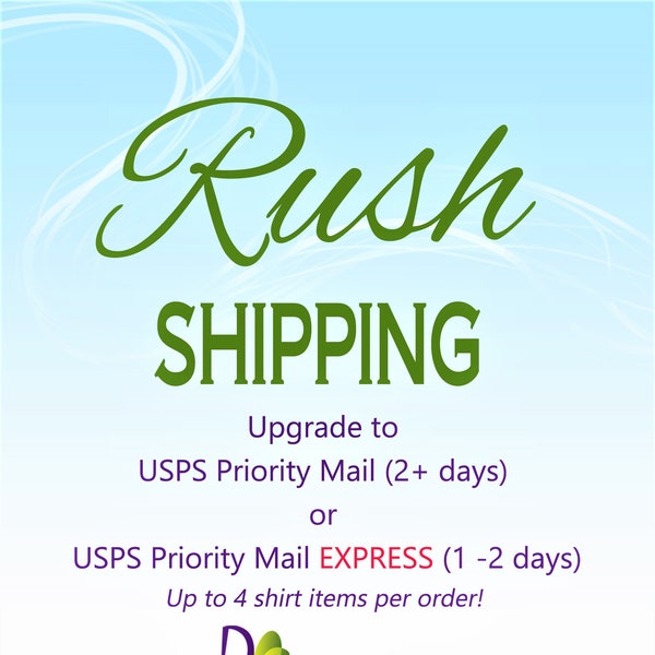 BWF Shop Upgrade to USPS Priority or USPS Priority Express Service --->> Does Not Change Made To Order Production Time