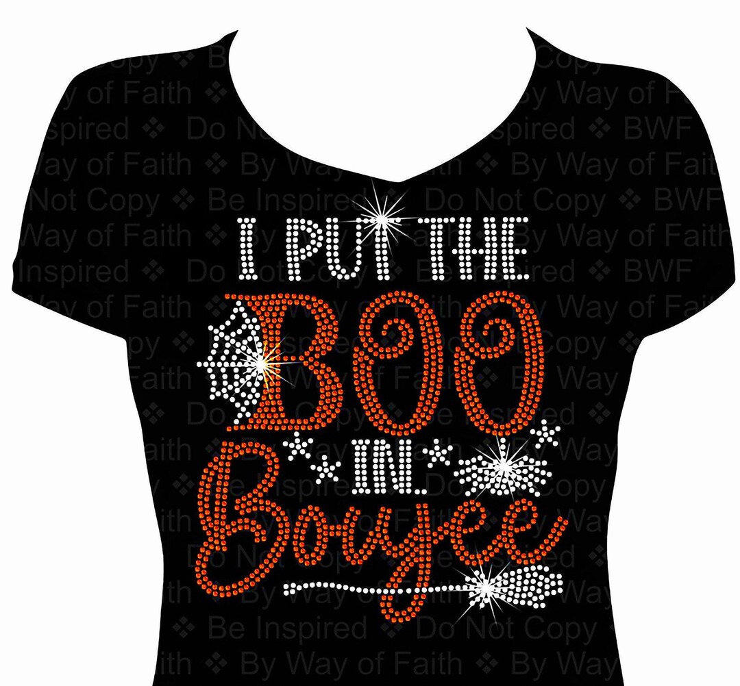 Rhinestone Boo Rhinestone Halloween Shirt, I Put the Boo in Boujee Tee - Etsy