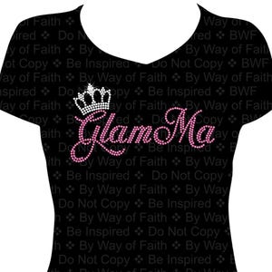 Womens Blessed Glam-Ma Shirt Best Glamma Ever Grandma Gifts Womens Blessed Glam-Ma Shirt Best Glamma Ever Grandma Gifts