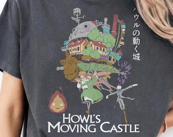 Comfort Colors Howl's Moving Castle Shirt, Studio Ghibli Tee, Studio Ghibli Gift Tee