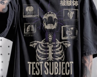 Unisex Test Subject Comfort Colors T-Shirt, 90s cyberpunk tee, Sci-Fi Grunge