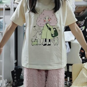 Children's Short-sleeved, New summer children's clothing, children's Korean cartoon printed T-shirts, boys and girls, all-match letters