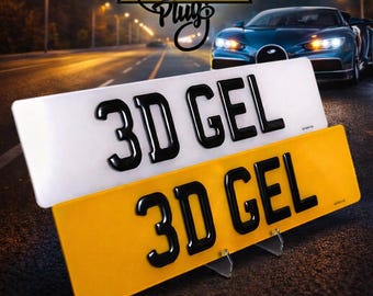 3D Gel Nummernschild