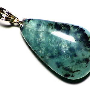 Dendritic Opal Necklace 14k Gold Wrapped Opal Pendant 12 Ct - Etsy