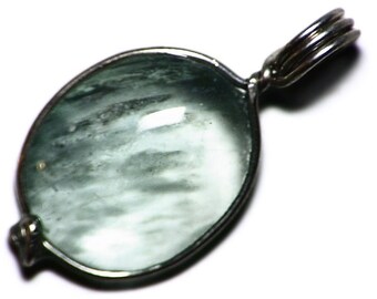 Ethiopian Moonstone Aquamarine Pendant 10 ct Aquamarine Cabochon Necklace Blue Handmade Aquamarine Cab Sterling Silver Schiller Sheen