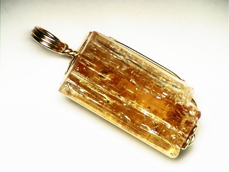 Imperial Topaz Necklace Large Orange Pendant 36 8 Cts 50