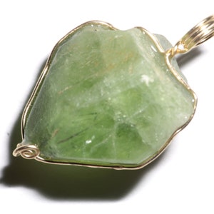 Huge Raw Peridot Necklace (57 ct) Large Green Peridot August Birthstone Jewelry For Him, 14k Gold Wire Wrap Stone, Enormous Pendant for Man