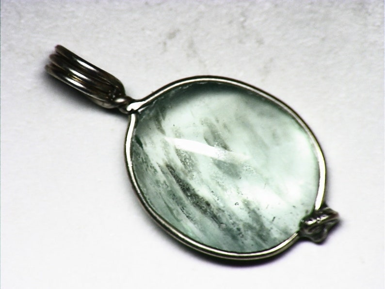 Ethiopian Moonstone Aquamarine Pendant 10 ct Aquamarine Cabochon Necklace Blue Handmade Aquamarine Cab Sterling Silver Schiller Sheen