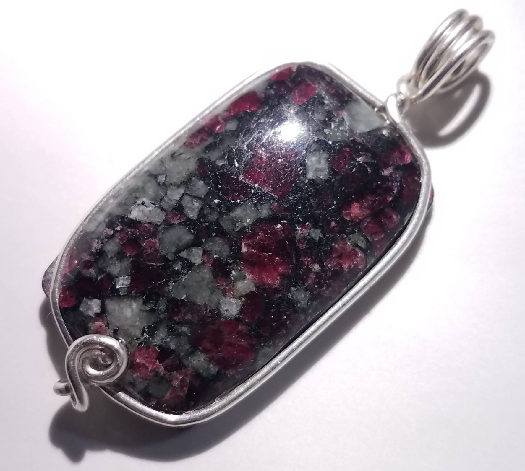 Eudialyte Pendant in Sterling Silver 