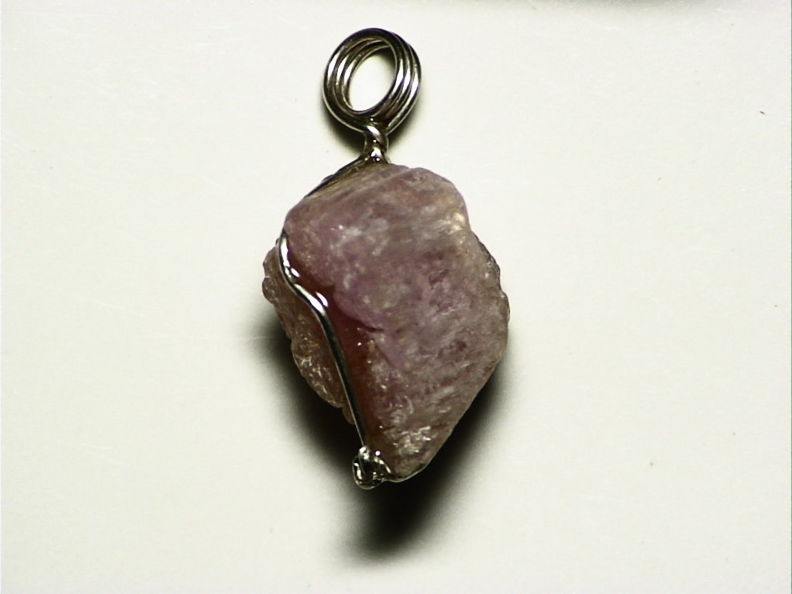 Pink Kunzite Necklace 29.6 Ct Chunky Stone Wrap Natural Etsy
