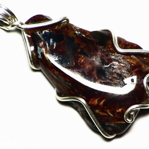 •RED PIETERSITE - MARQUISE• sterling silver pendant