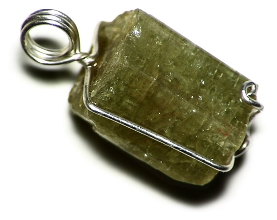 Yellow Apatite Necklace Raw Apatite 